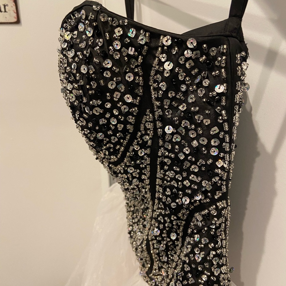 Vintage Beaded/Sequin Strapless Party Dress - Picture 4 of 14